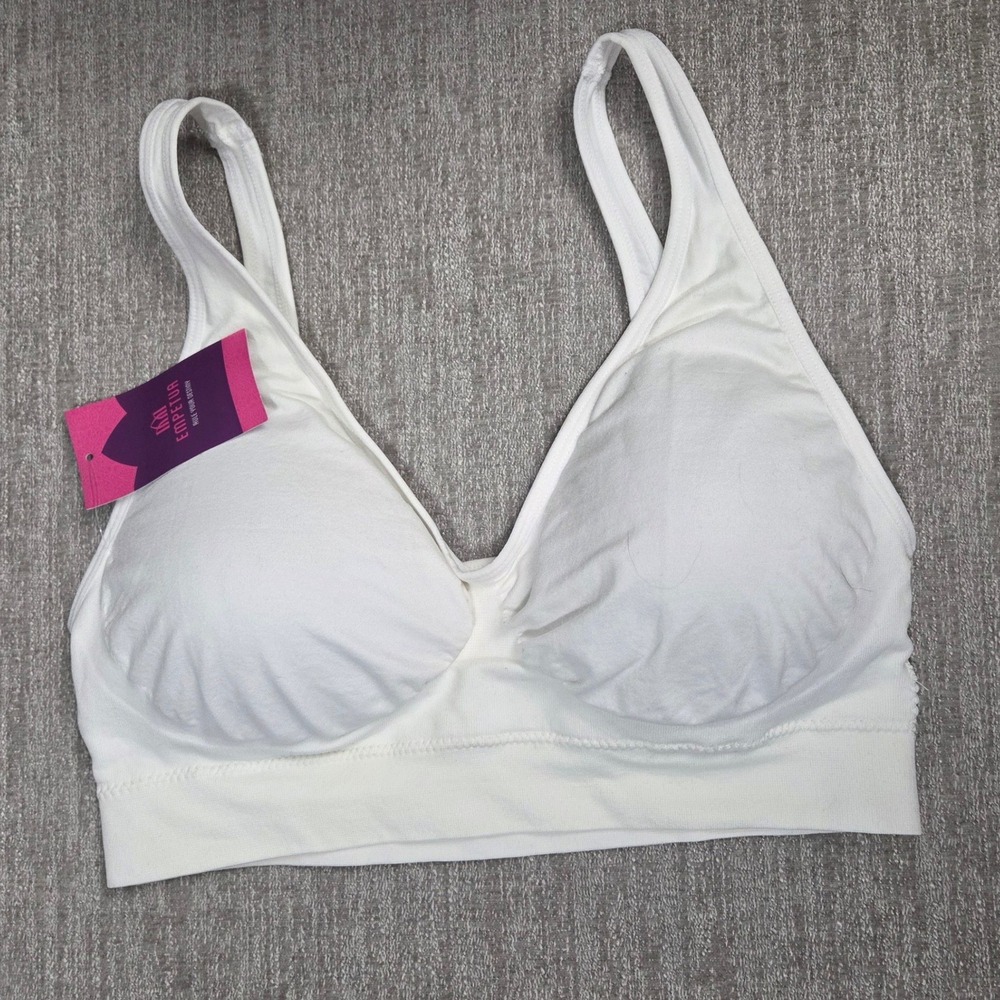 Empetua by Shapermint White All Day Every Day Scoop Neck Cami Bra 2XL NWT